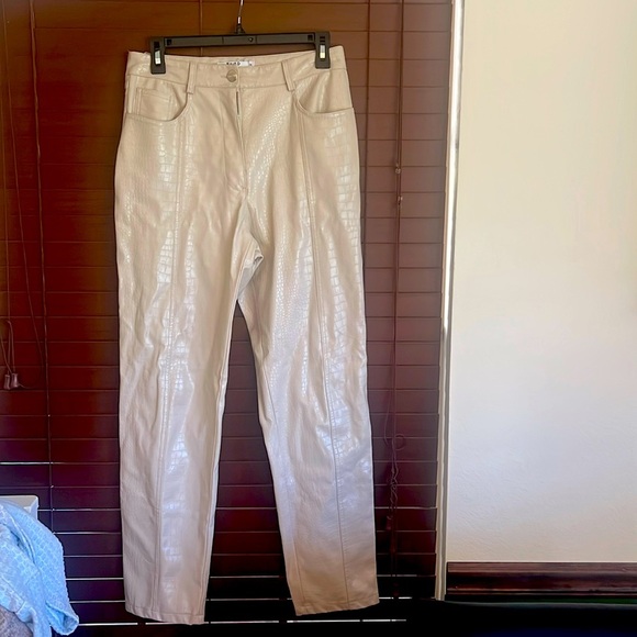 NA-KD Pants - NA-KD faux leather pants